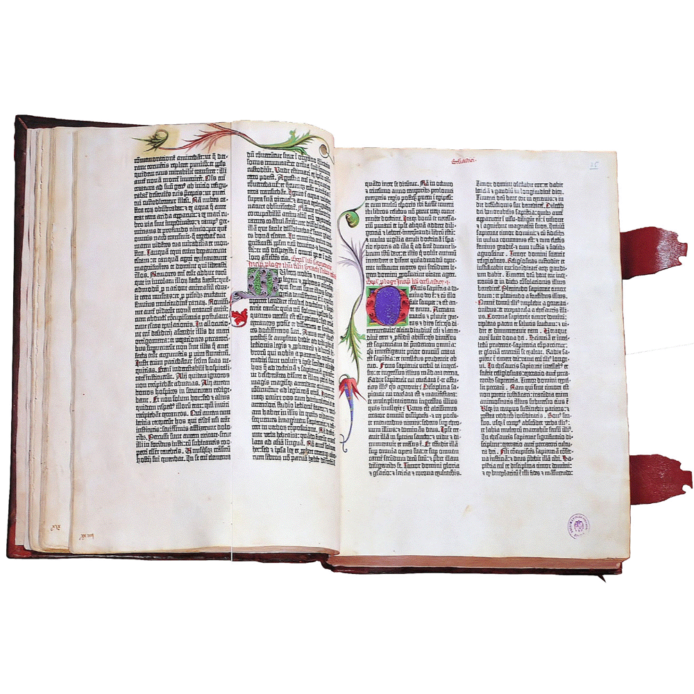 The Gutenberg Bible or The  lined Bible-Incunabula & Ancient Books-facsimile book-Vicent García Editores-0 Opened